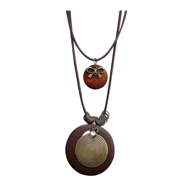 Boho Feather Leaf Pendant Necklace – Vintage Ethnic Jewelry - Image 6