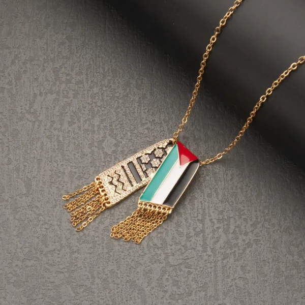 Palestine Scarf Pendant Necklace for Women | HNSP Jewelry - Image 7
